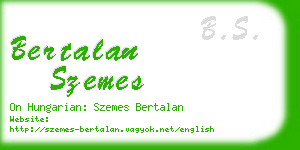 bertalan szemes business card